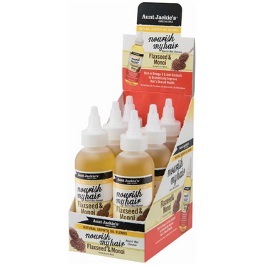 Aunt Jackie's Natural Growth Oil Blends Nourish My Hair Flaxseed & Monoi - 4oz - ANNS BEAUTY SUPPLY